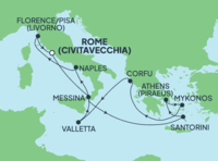 Norwegian Itinerary Map